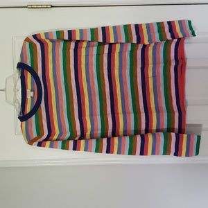 Lightweight long sleeve J Crew Ladies Sweater Rainbow Multi Size Medium